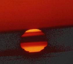 Horizontabplattung der Sonne